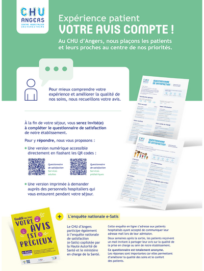 Qualité_affiche questionnaires de satisfaction (LA Patient)